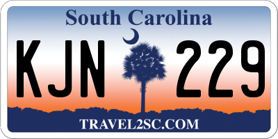 SC license plate KJN229