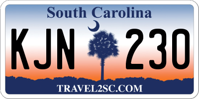 SC license plate KJN230