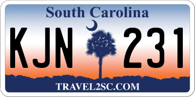 SC license plate KJN231