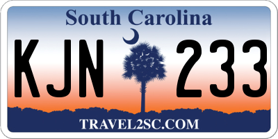 SC license plate KJN233