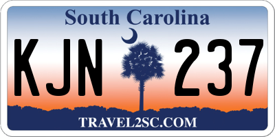 SC license plate KJN237