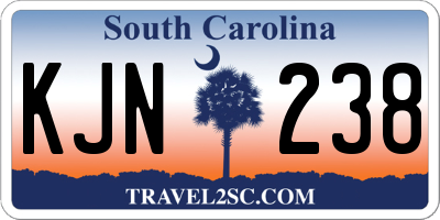 SC license plate KJN238