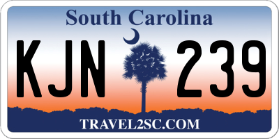 SC license plate KJN239