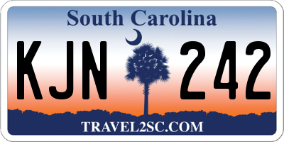 SC license plate KJN242