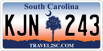 SC license plate KJN243