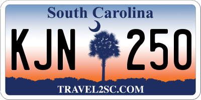 SC license plate KJN250