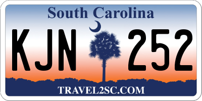 SC license plate KJN252