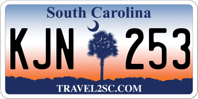 SC license plate KJN253