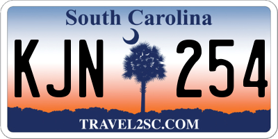 SC license plate KJN254
