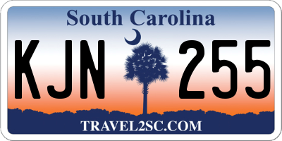 SC license plate KJN255