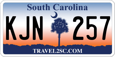 SC license plate KJN257