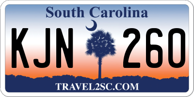 SC license plate KJN260