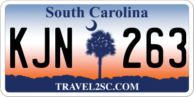 SC license plate KJN263