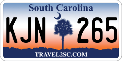 SC license plate KJN265