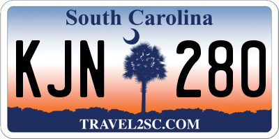 SC license plate KJN280