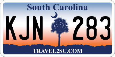 SC license plate KJN283