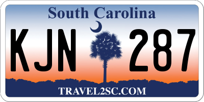 SC license plate KJN287