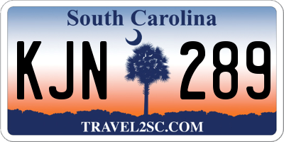 SC license plate KJN289