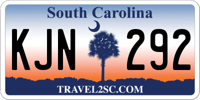 SC license plate KJN292