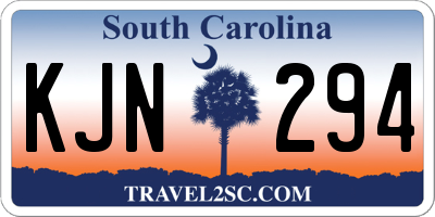 SC license plate KJN294