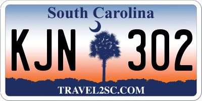 SC license plate KJN302