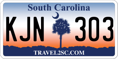 SC license plate KJN303