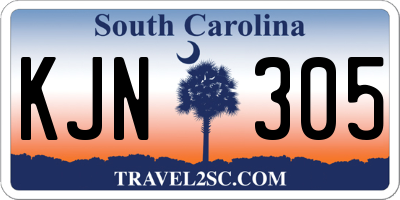 SC license plate KJN305