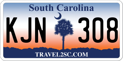 SC license plate KJN308