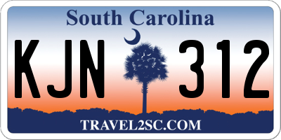 SC license plate KJN312