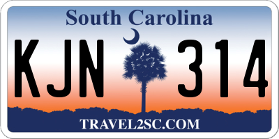 SC license plate KJN314