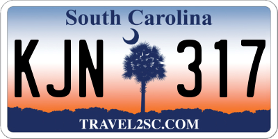 SC license plate KJN317