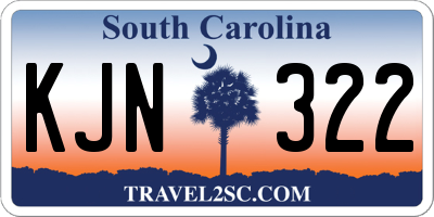SC license plate KJN322