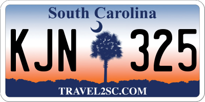 SC license plate KJN325