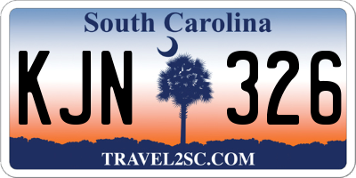SC license plate KJN326