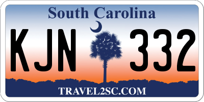SC license plate KJN332