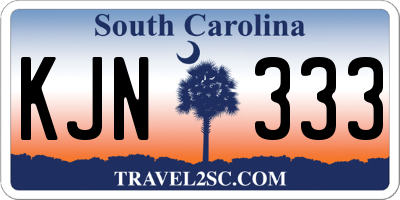 SC license plate KJN333