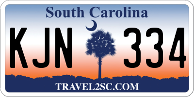 SC license plate KJN334