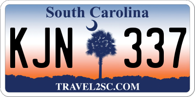 SC license plate KJN337