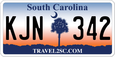 SC license plate KJN342