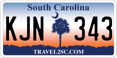 SC license plate KJN343