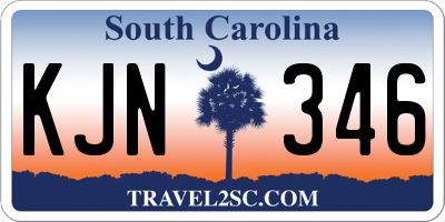 SC license plate KJN346