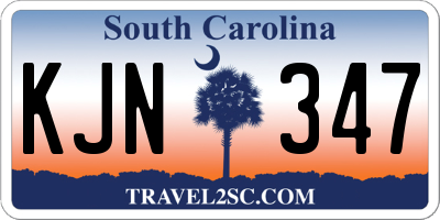 SC license plate KJN347
