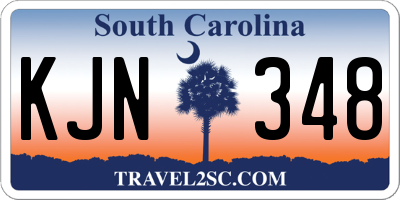 SC license plate KJN348