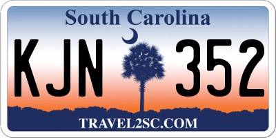 SC license plate KJN352