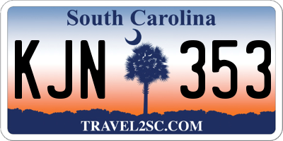 SC license plate KJN353
