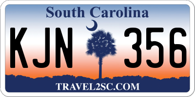 SC license plate KJN356