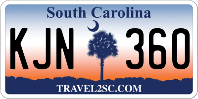 SC license plate KJN360