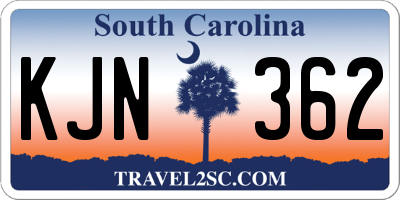 SC license plate KJN362