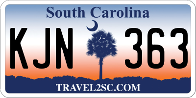 SC license plate KJN363
