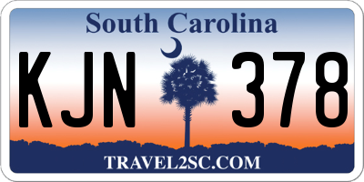 SC license plate KJN378